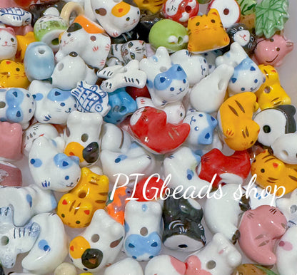💗Animal Ceramic Beads~(WORLDWLDE shipping)