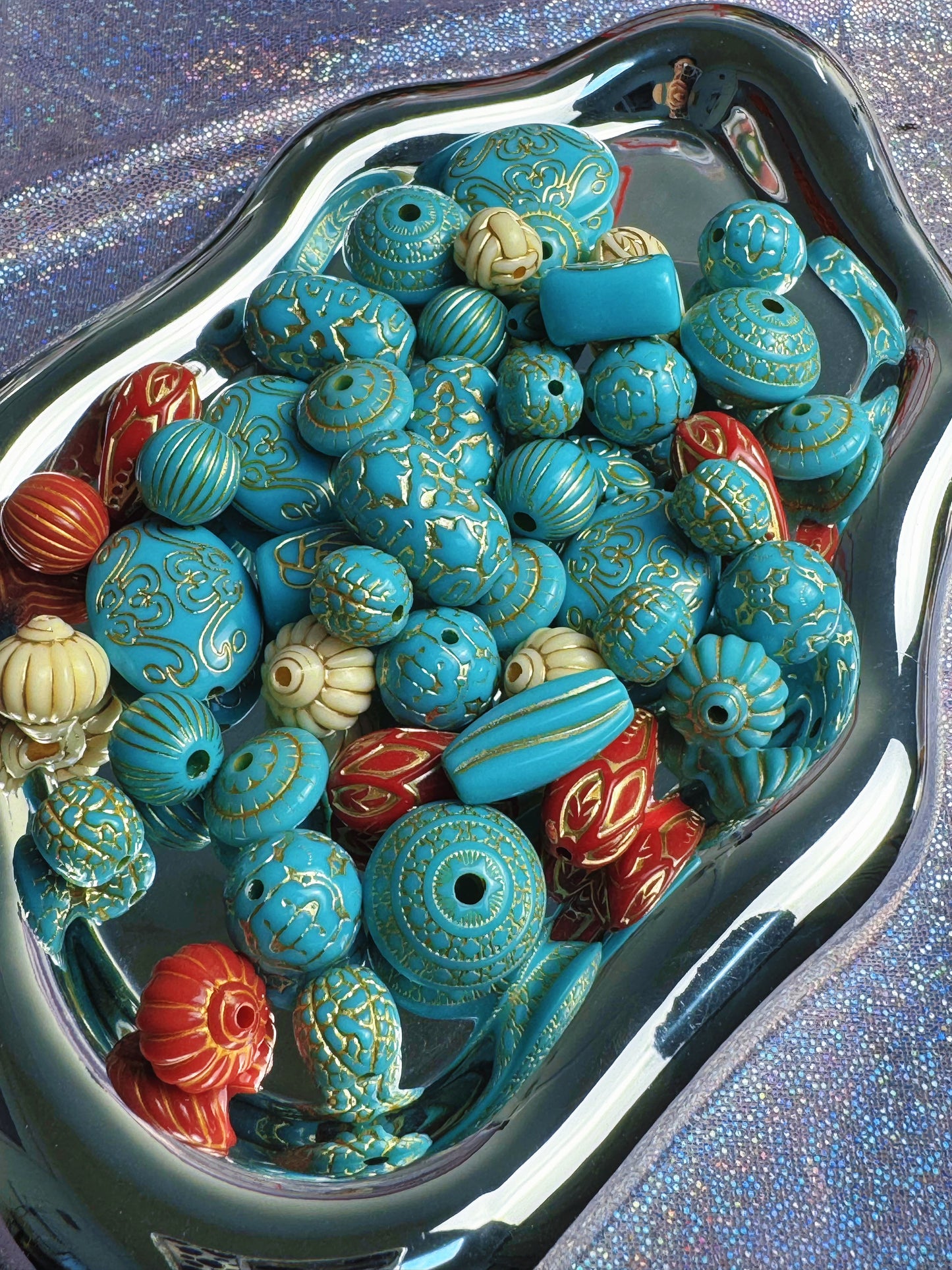 Imitation turquoise beads