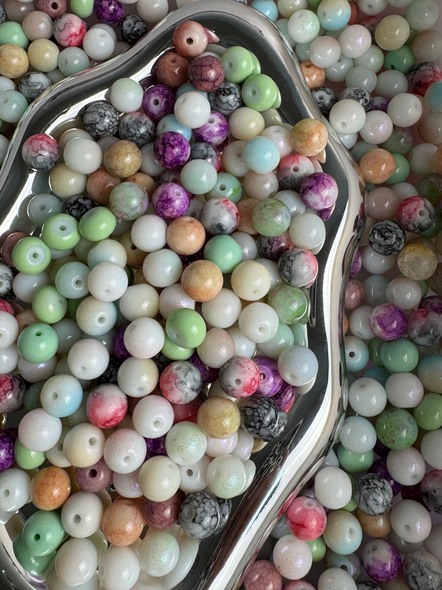 51 Ceramic-look beads mmix