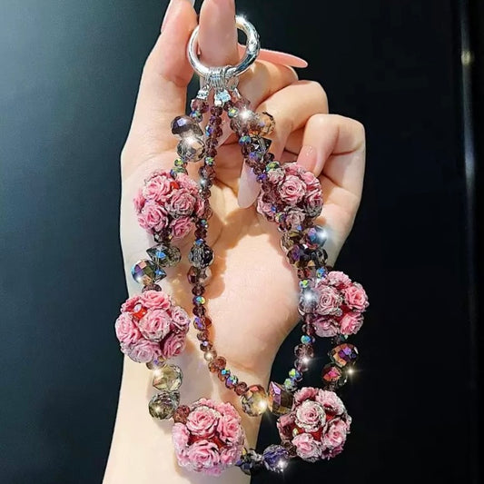 Custom Soft Pom-Pom Keychain with Resin Beads